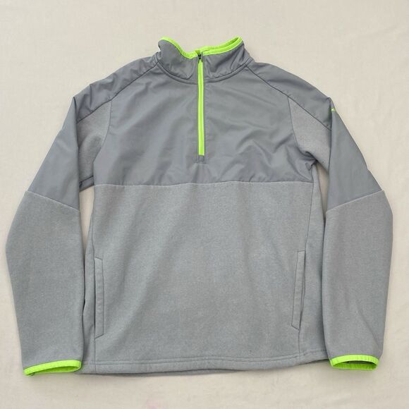 Under Armour Cold Gear Fleece Pullover Jacket Youth XL Gray 1/4 Zip Outdoor - Picture 1 of 8